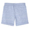 Kindershorts met trekkoord 92 gemleerd blauw