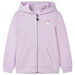 Kindervest met capuchon en rits 104 gemengd lila