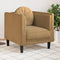 Fauteuil met kussen fluweel bruin