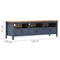 Tv-meubel Hill Range 158x40x47 cm massief grenenhout grijs