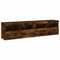 Tv-wandmeubels met LED 2 st 80x30x40 cm gerookt eikenkleurig