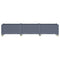 Plantenbak met wielen 240x50x54 cm polypropeen grijs