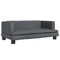 Kinderbank 80x45x30 cm fluweel donkergrijs