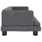 Kinderbank 80x45x30 cm fluweel donkergrijs