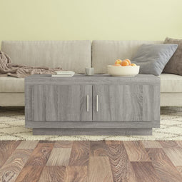 Salontafel 102x50x45 cm bewerkt hout grijs sonoma eikenkleurig