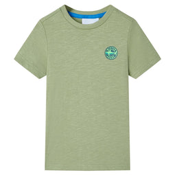 Kindershirt 128 lichtkakikleurig