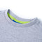 Kindershirt met lange mouwen dinosaurusontwerp 116 gemleerd grijs
