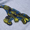 Kindershirt met lange mouwen dinosaurusontwerp 116 gemleerd grijs