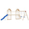 Schommelzitjes 2 st met touwen 37x15 cm polyetheen blauw