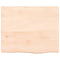 Wandschap 60x50x4 cm onbehandeld massief eikenhout