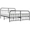 Bedframe met hoofd- en voeteneinde metaal zwart 160x200 cm