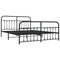 Bedframe met hoofd- en voeteneinde metaal zwart 160x200 cm