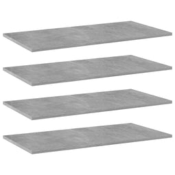Wandschappen 4 st 80x40x1,5 cm spaanplaat betongrijs