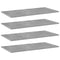 Wandschappen 4 st 80x40x1,5 cm spaanplaat betongrijs