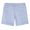 Kindershorts met trekkoord 128 gemleerd blauw