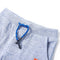 Kindershorts met trekkoord 128 gemleerd blauw