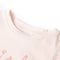 Kindershirt met ruches aan de mouwen glitterprint 92 zachtroze