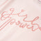 Kindershirt met ruches aan de mouwen glitterprint 92 zachtroze