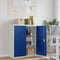 Archiefkast 90x40x105 cm staal lichtgrijs en blauw