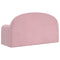 Kinderbank 2-zits zacht pluche roze