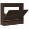 Schoenenkast 60x21x57 cm bewerkt hout bruineikenkleurig