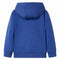 Kindervest met capuchon en rits 128 gemleerd donkerblauw