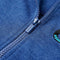Kindervest met capuchon en rits 128 gemleerd donkerblauw