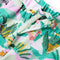 Kindershorts met trekkoord dieren en plantenprint 116 lichtmintkleurig