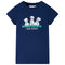Kindershirt met hondenprint 140 marineblauw