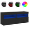 Tv-wandmeubel met LED-verlichting 100x30x40 cm zwart