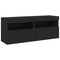 Tv-wandmeubel met LED-verlichting 100x30x40 cm zwart