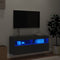 Tv-wandmeubel met LED-verlichting 100x30x40 cm zwart