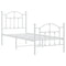 Bedframe met hoofd- en voeteneinde metaal wit 75x190 cm