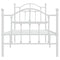 Bedframe met hoofd- en voeteneinde metaal wit 75x190 cm