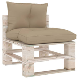 Bankkussens pallet 2 st stof beige
