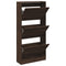 Schoenenkast 60x21x125,5 cm bewerkt hout bruineikenkleurig