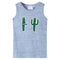Kindertopje 128 gemleerd blauw