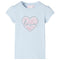 Kindershirt 128 lichtblauw