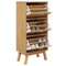 Schoenenkast OLDEN 55x35x120 cm grenenhout bruin