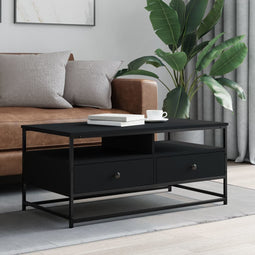 Salontafel 100x51x45 cm bewerkt hout zwart