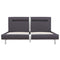Bedframe met LED kunstleer grijs 180x200 cm