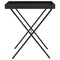 Dienbladtafel inklapbaar 65x40x75 cm poly rattan zwart