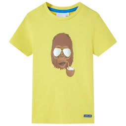 Kindershirt met korte mouwen 116 geel