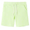 Kindershorts met trekkoord 92 neongeel
