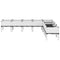Plantenbak met poten 200x160x42 cm polypropeen wit