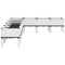 Plantenbak met poten 200x160x42 cm polypropeen wit
