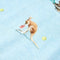 Kindershirt 140 gemleerd lichtblauw