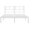 Bedframe met hoofdbord metaal wit 120x190 cm