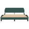 Bedframe met hoofdeinde fluweel donkergroen 160x200 cm