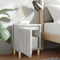 Nachtkastjes 2 st met houten poten 40x30x50 cm grijs sonoma